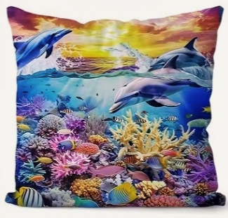 Dolphins & Coral 1